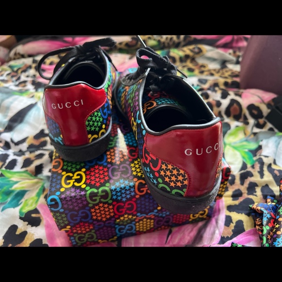 Gucci Multicolor Psychedelic Sneakers - Picture 2 of 7